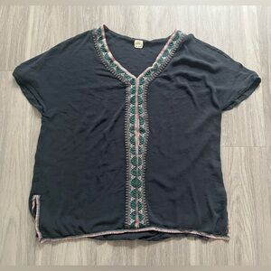 O'Neill Black and Pink Swim Coverup medium